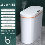 15L Aromatherapy Smart Sensor Trash Can Garbage Bin Electronic Trash Bin Narrow Toilet Rubbish Wastebasket for Home Kitchen Bath Aimak Store
