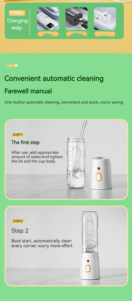 New Portable Automatic Juice Press Fruit Juice Blender USB Rechargeable Wireles Mini Juice Press Kitchen Tools Baby Food Blender Aimak Store