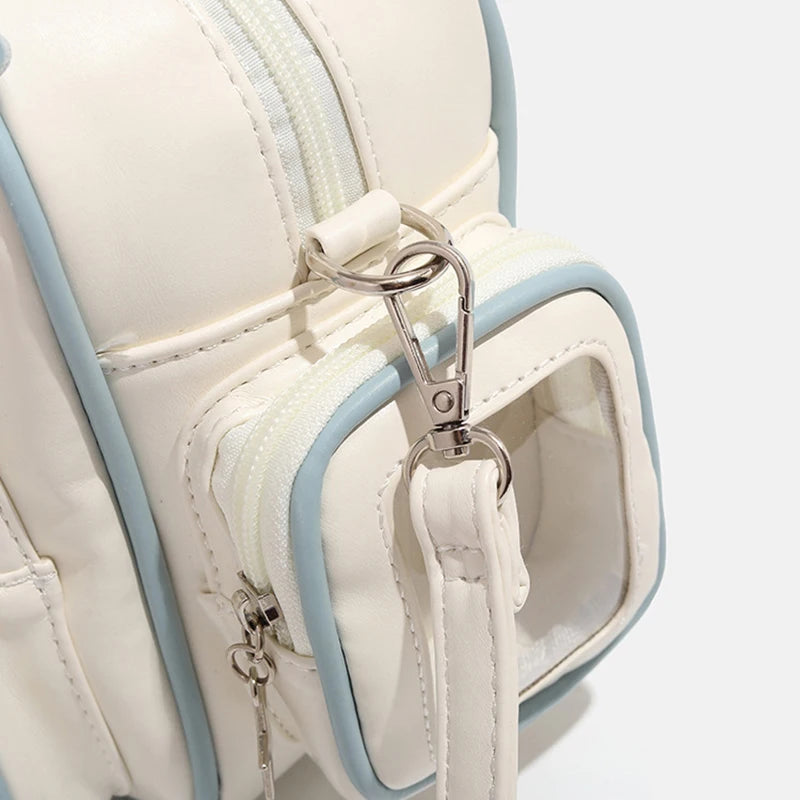 Y2K Ita Bag Cat PU Backpack – Foldable, Adjustable Strap, Secure Zipper, Preppy Style Cute Schoolbag Aimak Store