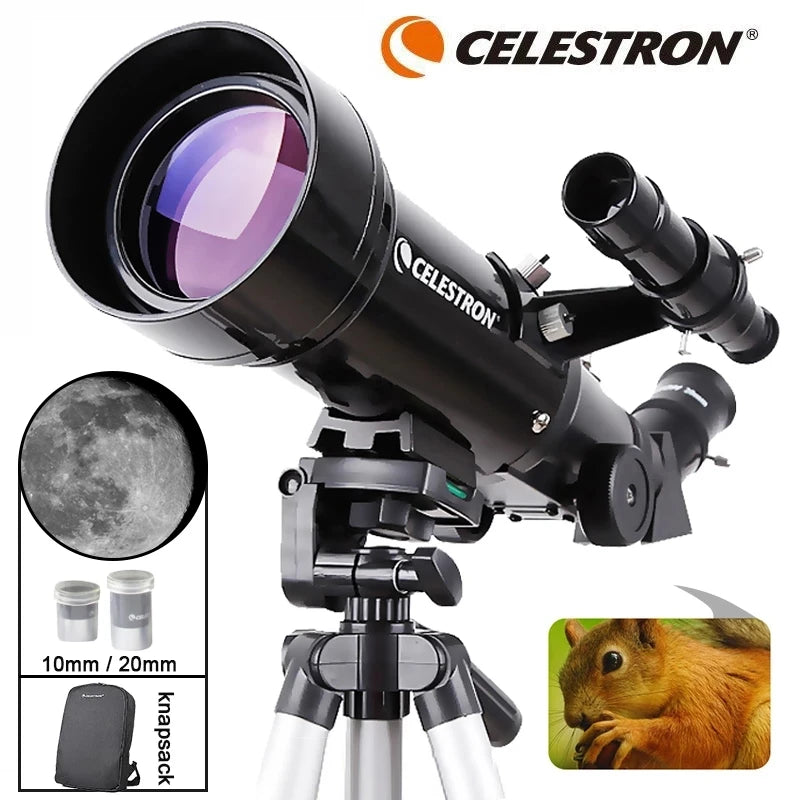 Celestron Travel Scope 70mm 70400 AZ Refractor Astronomical Telescope Portable 10-165X Zoom Monocular For Kids Beginner Gifts Aimak Store