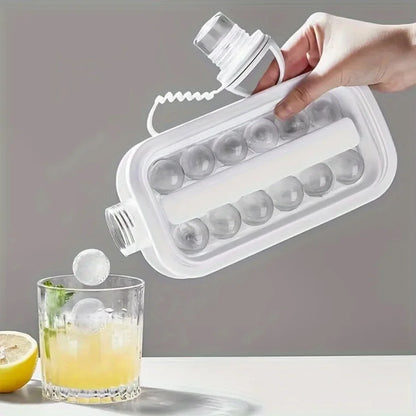 Hot New Portable Ice Ball Maker Bottle 17 Ice Cubes Molds Bottle Creative Ice Hockey Bubble Iceball Maker Kettle