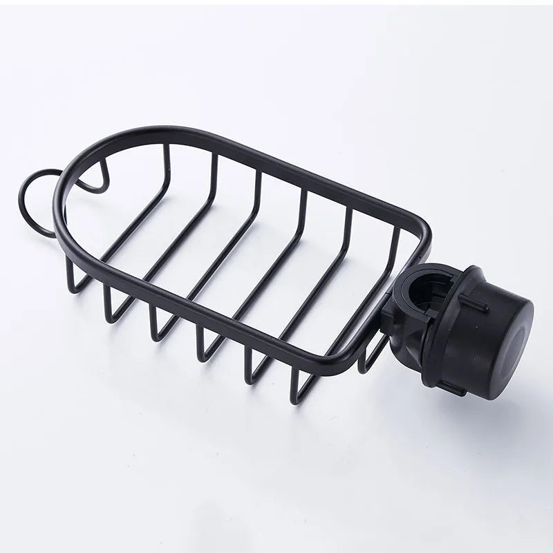 Kitchen Space Aluminum Sink Drain Rack Sponge Storage Faucet Holder Soap Drainer Shelf Basket Organizer Bathroom Accessories Aimak Store