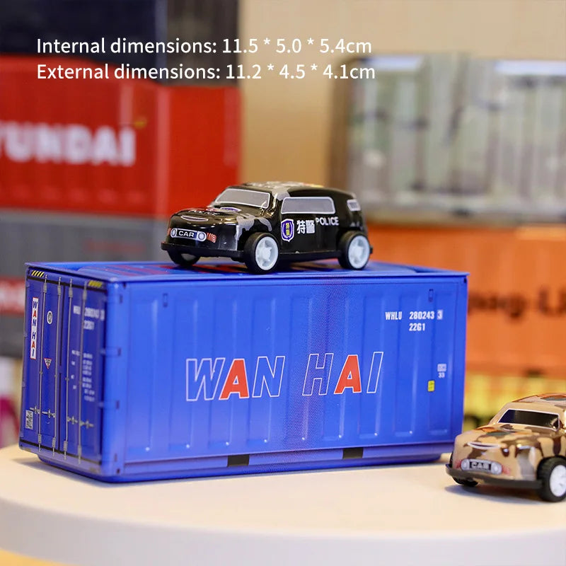 New Container Mini Iron Box Small Container Model Storage Box Creative Desktop Ornament Storage Rack Multi-Functional Metal Box Aimak Store