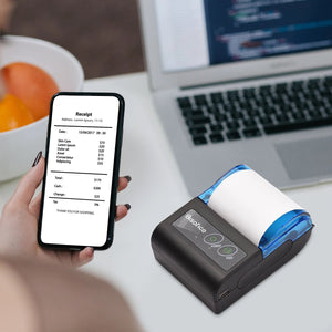 Bisofice Portable Mini Thermal Printer 2 inch Wireless USB Receipt Bill Ticket Printer with 58mm Print Paper for Restaurant Aimak Store