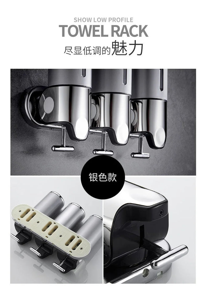 1-3pcs Wall Mounted Square Manual Liquid Soap Dispensers Shampoo Container Soap And Gel Dispenser Bathroom Accessories 500ML Aimak Store