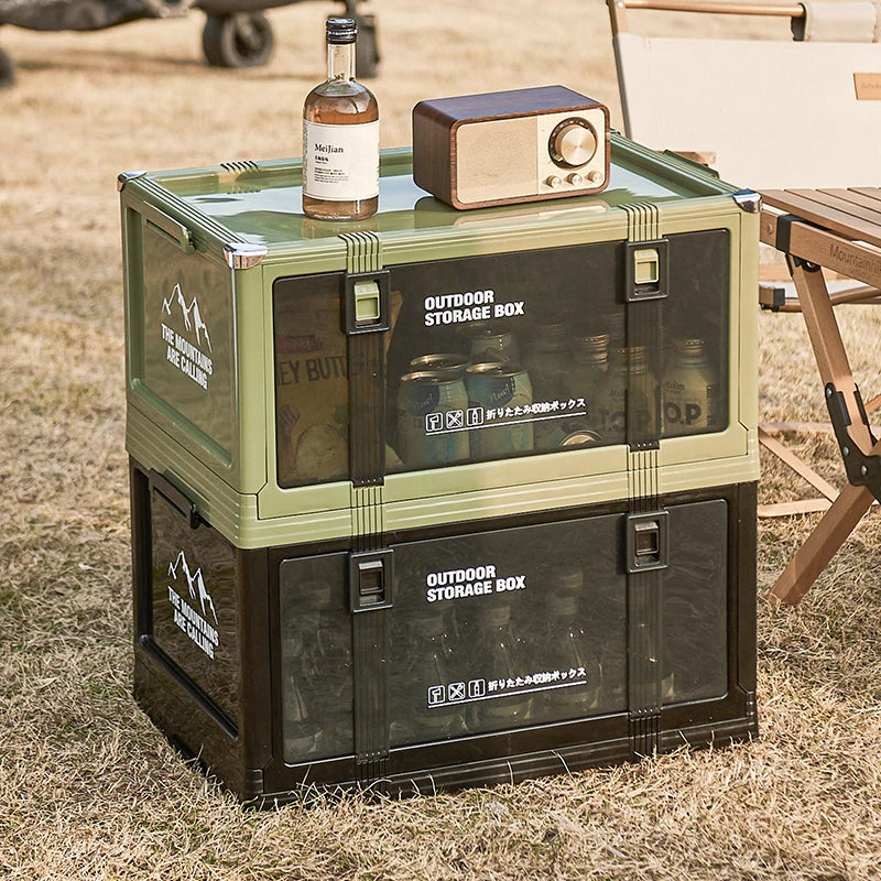 UFORU Outdoor camping storage box Car trunk organizer Car multilayer thickened with cover picnic storage folding box Aimak Store