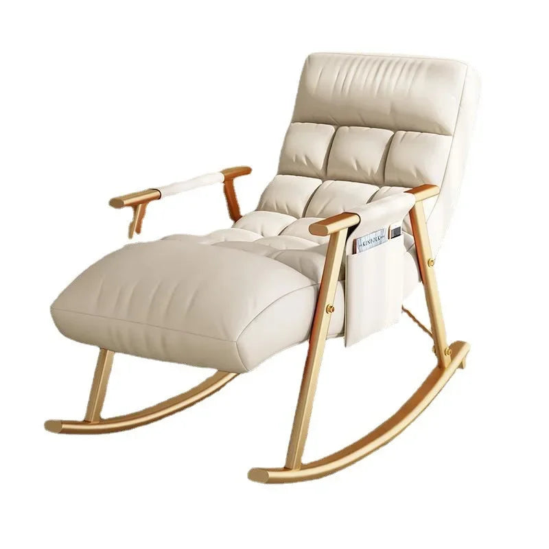 Rocking Chair Folding Nordic Balcony Lazy Chair Adult Leisure Technology Cloth Rocking chairs Sofa Bedroom Garden Lounge Seat Aimak Store