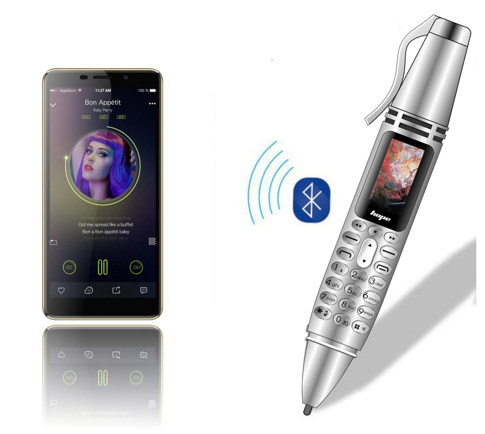 UNIWA AK007 2G Mini Pen Phone Dual Nano SIM Cellphone 0.96" 550mAh Mobile Phone Bluetooth Dialer 0.08MP Camera Voice Recorder Aimak Store