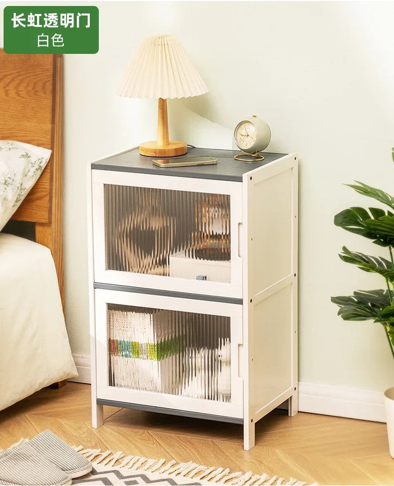 Modern Simple Storage Small Night Stand Household Bedside Table Solid Wood Bedchamber Large Capacity Home Furniture Aimak Store