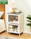 Modern Simple Storage Small Night Stand Household Bedside Table Solid Wood Bedchamber Large Capacity Home Furniture Aimak Store