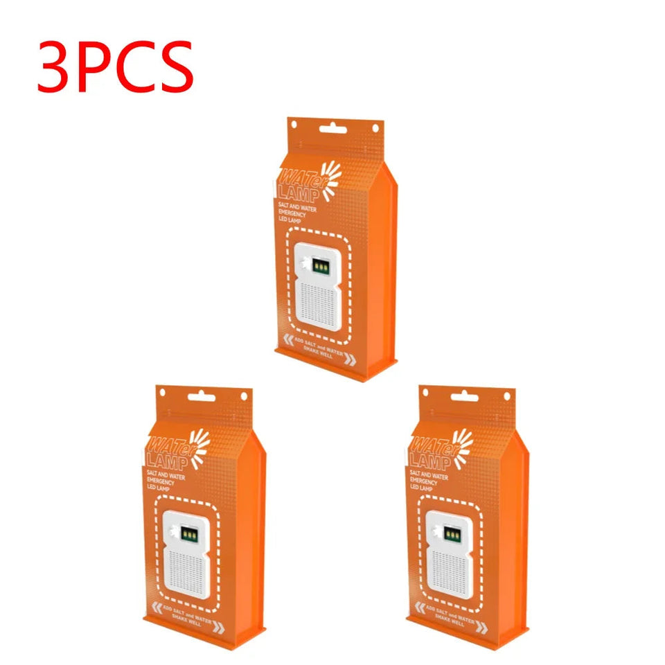 LED Salt Water Emergency Lamp Camping Energy Saving Lamp Waterproof Portable Night Fishing Lamp Travel Supplies for Car Outdoor Aimak Store