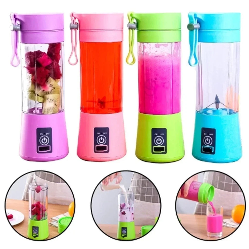 Portable Mini Blender for Shakes and Smoothies Rechargeable USB 380ML Traveling Fruit Juicer Cup Hand Fruit Blender Juicing Cup Aimak Store