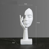 Resin Abstract Mask Statues European Miniature Figurines for Interior Home Office Study Desktop Figure Ornament Decor Gift Aimak Store