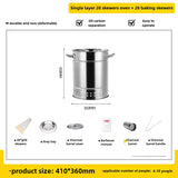 Stainless Steel Wrap-around Grill Charcoal Grill Smokeless Grill Cooking Grate Portable Camping Oven Household Barbecue Tools Aimak Store