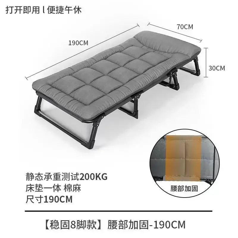 Camping Outdoor Folding Bed with Mattress Cot 400 Lbs Heavy Duty Sturdy Portable Stainless Steel Legs Sleeping Cot Aimak Store
