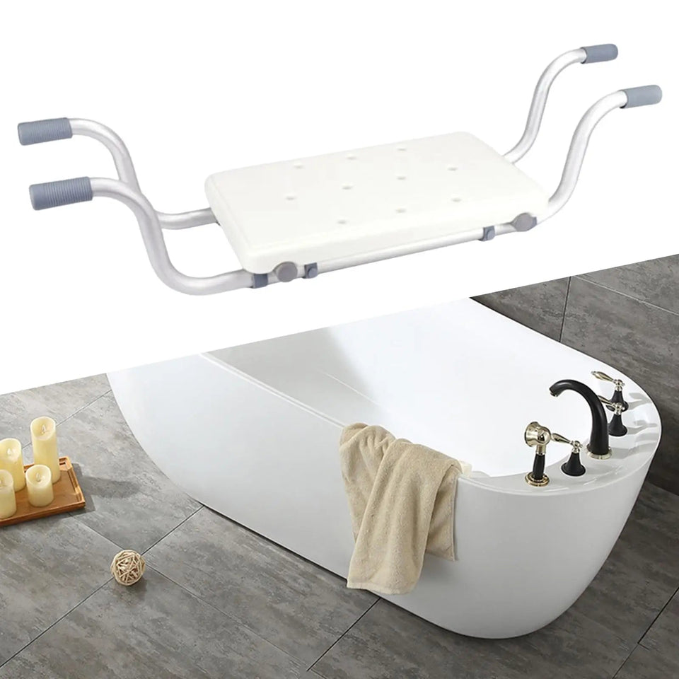 Bath Chair Aluminum Alloy Width Adjustable Bathtub Seat Non-Slip Bathtub Rack Shower Chair for Bathroom Accessories 82x30x18cm Aimak Store