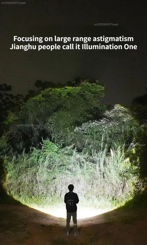 Xiaomi  flashlight Outdoor Flashlight Portable Strong Light Variable Focus with Floodlight Side Lights Long Range Rechargeable Flashlight Aimak Store