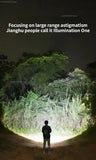 Xiaomi  flashlight Outdoor Flashlight Portable Strong Light Variable Focus with Floodlight Side Lights Long Range Rechargeable Flashlight Aimak Store