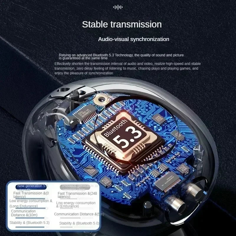 NEW Bluetooth 5.3 Wireless Bone Conduction Headphones T75 Clip Ear Music Noise Canceling Headset HD Call Sports Gaming Earphone Aimak Store