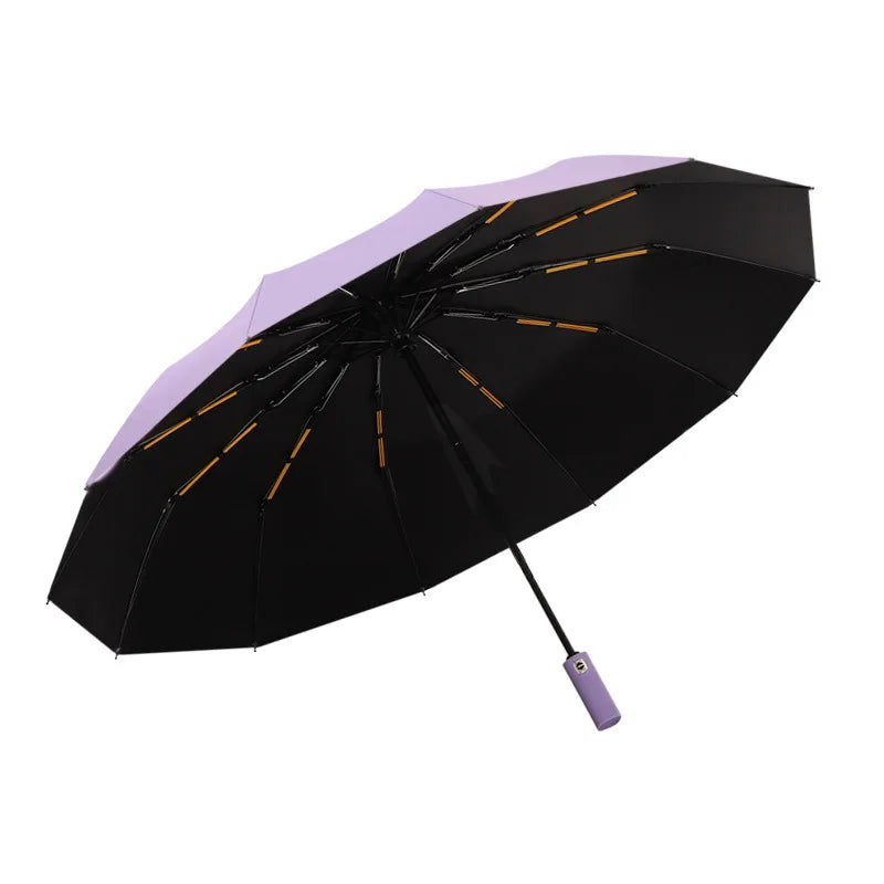 Umbrella Fully Automatic Men's Reinforced Women's Sunshade Umbrella, Rain and Rain Dual Use Umbrella, UV Protection Aimak Store