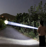 Solar Powered LED Handheld Light Super Bright Work Searchlight Waterproof Outdoor Camping Portable Hiking Flashlight Aimak Store