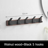 Walnut Coat Wall Hook Wall Hanging Coat Rack for Bathroom Kitchen Bedroom Hallway Wall Hooks Coat Clothes Holder Aimak Store