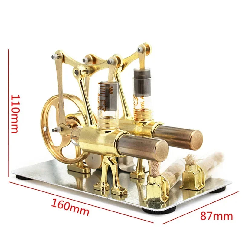 Stirling Engine Miniature Model with Balance, Steam Power Technology, Scientific Power Generation, Experimental Toy Aimak Store