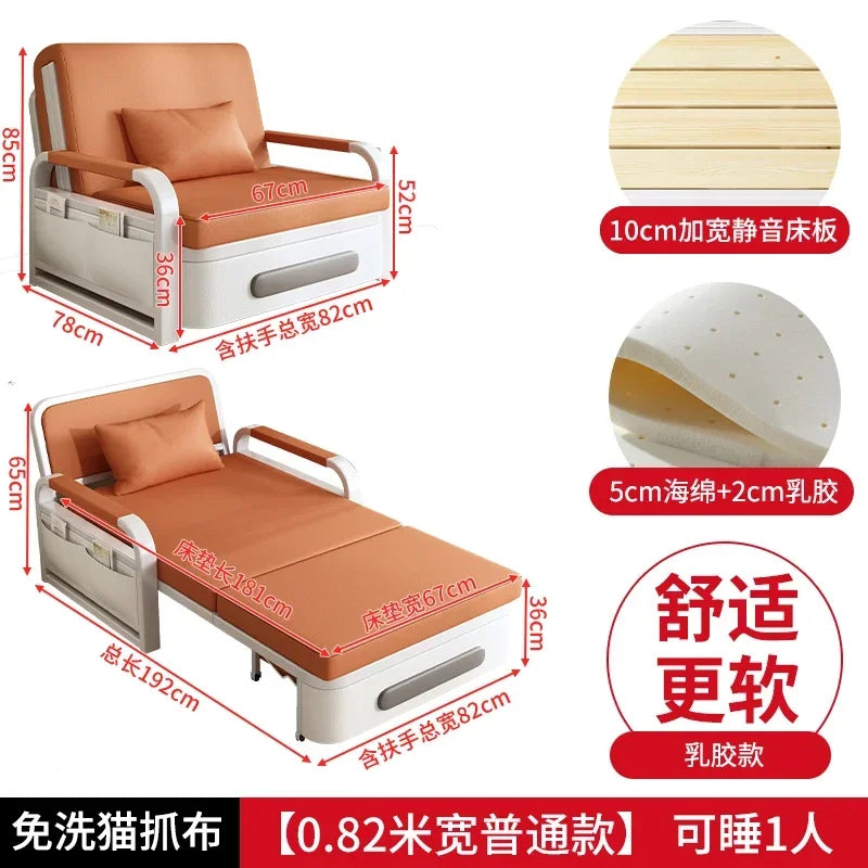 2025 New 1.2 Multi functional single double bed room sofa bed folding dual-use Internet new living room On Sale Aimak Store