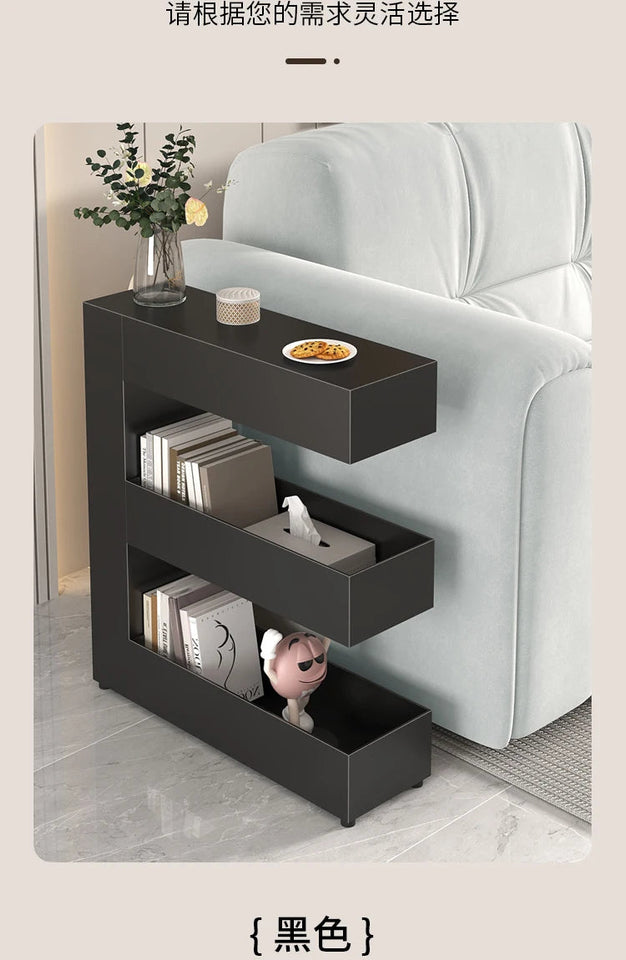 Nordic Space-saving Iron Art Coffee Table Home Living Room Furniture Gap Bookshelf Floor-to-ceiling Bay Window Storage Rack Aimak Store