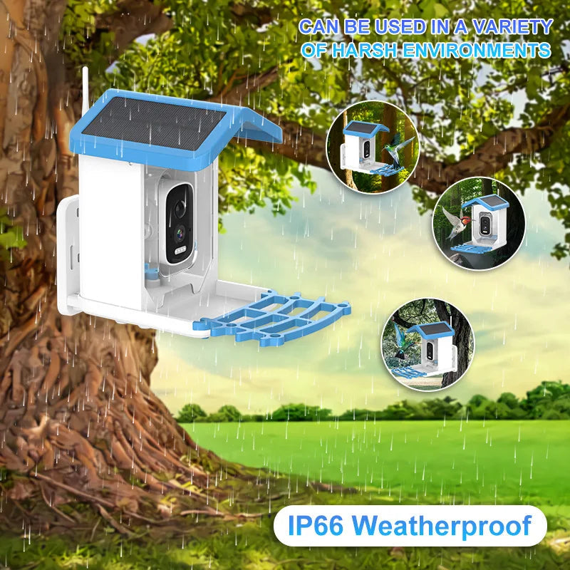 4MP iCsee APP  Solar Power AI Bird Feeder Wireless WIFI  PTZ IP Dome Camera Watch Bird Camera Home Security CCTV Monitor Aimak Store
