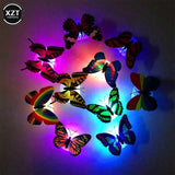 1pcs 3D LED Butterfly Decoration Night Light Sticker Single and Double Wall Light for Garden Backyard Lawn Party Festive Party ﻿ Aimak Store