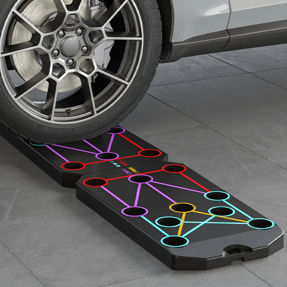 Folding Push-up Board Portable Fitness Equipment Multi-Functional Abdominal Enhancement Support Heavy Duty Non Slip for Home Gym Aimak Store