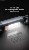 Xiaomi  flashlight Outdoor Flashlight Portable Strong Light Variable Focus with Floodlight Side Lights Long Range Rechargeable Flashlight Aimak Store