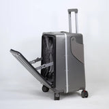 2025 New Suitcase with Seat for Kids Front Open Lid Suitcases on Wheels Kids Trolley Luggage Aluminium Frame 20/22 inch Aimak Store