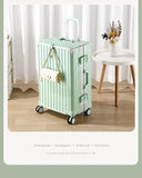 Aluminum Frame Travel Suitcase Faionable Multi-Functional Lage with Cup Holder Universal Wheel Carry-On for Men And Women Aimak Store