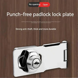 No Punching Three-fold Drawer Two-fold Lock Plate Buckle 90°180° Installation Wooden Door Sliding Door Wardrobe File Cabinet Aimak Store