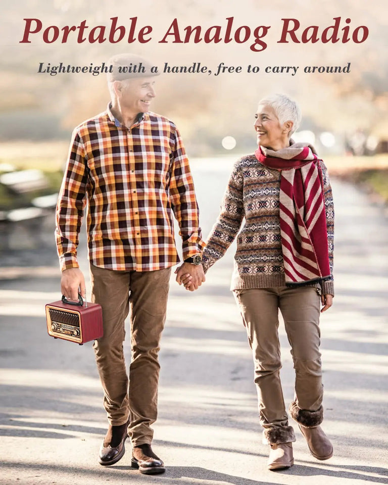 Classical Retro Radio FM/AM/SW Radio Receiver Bluetooth Speaker MP3 Music Player USB/TF Card/AUX Rechargeable 1800mAh battery Aimak Store