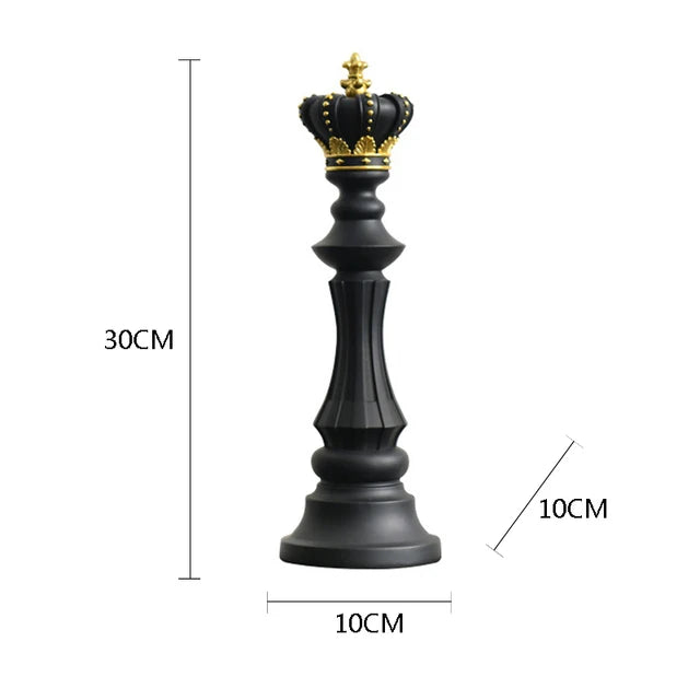 Chess Pieces Statue Resin King Queen Figure For Interior Home Living Room Office Sculpture Study Decoration Piece Ornament Aimak Store