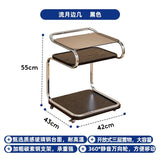 Medieval Style Sofa Side Table Bedside Cabinet Living Room Mobile Coffee Table with Wheels Small Cart Multi-layer Bed Head Shelf Aimak Store