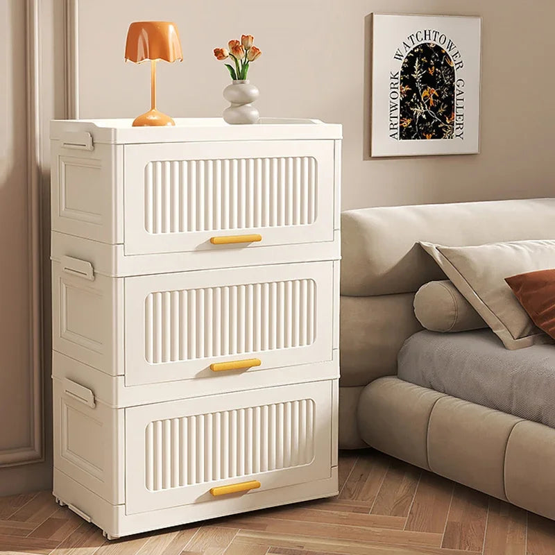 4 Floor Multifunctional Folding Storage locker Thickening Folding Wardrobe Storage Cabinet Home Folding Storage Box With Pulley Aimak Store