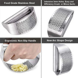 Upgraded Stainless Steel Garlic Press Squeezer Manual Garlic Ginger Rocker Crusher Garlic Cutting Mince Tools Kitchen Gadgets Aimak Store
