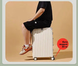 Aluminum Frame Travel Suitcase Faionable Multi-Functional Lage with Cup Holder Universal Wheel Carry-On for Men And Women Aimak Store