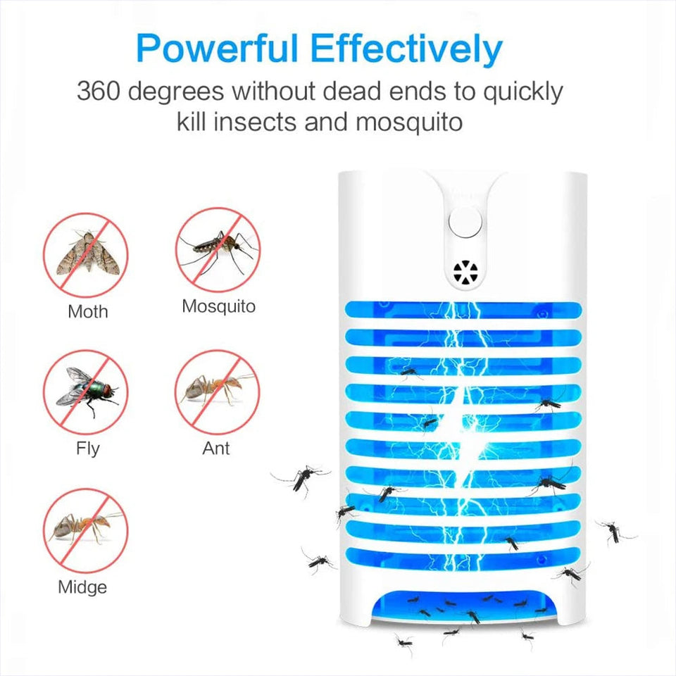 2Pcs LED Mosquito Killer Lamp Multifunctional Light Controlled Mosquito Killer LED Trap Electric Shock Mosquito Killer Lamp Aimak Store