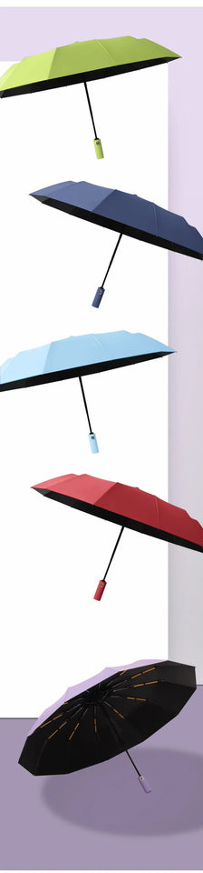 Umbrella Fully Automatic Men's Reinforced Women's Sunshade Umbrella, Rain and Rain Dual Use Umbrella, UV Protection Aimak Store