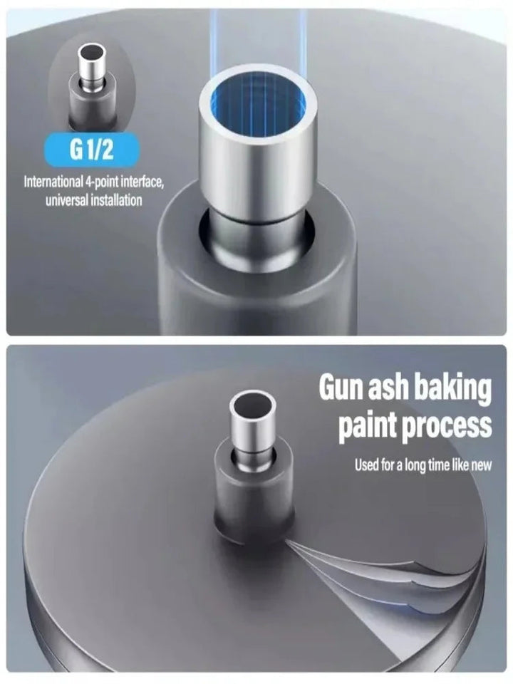 New 230mm Big Panel Showerhead 6 Mode Supercharge Rainfall Shower Head High Pressure Top Rain Shower Faucet Bathroom Accessories Aimak Store