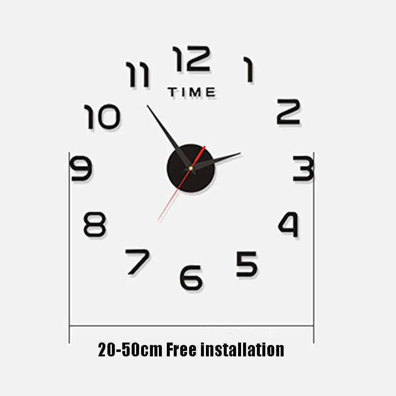 2024 New Metall Moderne 3D DIY Wall Clock Acrylic+EVR+Metal Mirror Home Decoration Super Big 130cm X130 Cm Factory Freeshipping Aimak Store