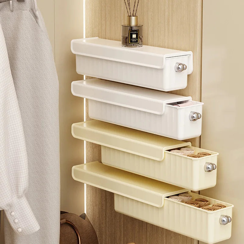 1pc Pull-out Underwear Bra Organizer Drawer Socks Storage Box Wall Mounted Panties Boxes Bedroom Closet Organizer Spave Saving Aimak Store
