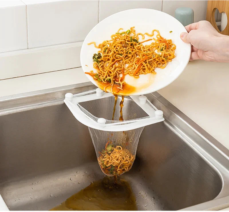 30PCS Suction Cup Sink Filter Screen Sink Organizer Kitchen Storage Bag Drain Rack Disposable Trash Bin Trash Can Garbage Cans Aimak Store