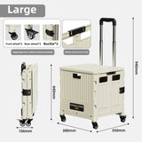 Portable and Foldable Shopping Cart,Home Multifunctional Grocery Cart, Outdoor Trolley Cart, Stall, Camping and Storage Box Aimak Store