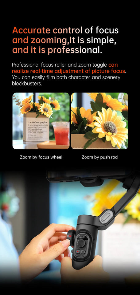 AOCHUAN Smart XE 3-Axis Handheld Gimbal Stabilizer for Smartphone iPhone Android Face Tracking Tiktok Vlog Live Streaming Aimak Store